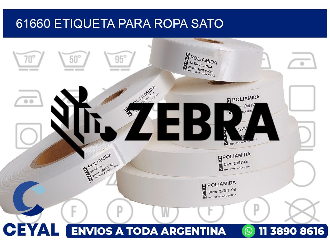 61660 ETIQUETA PARA ROPA SATO