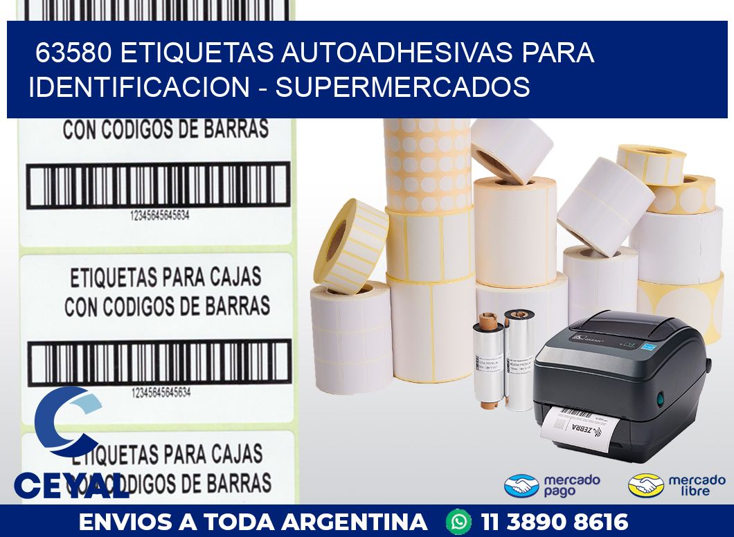 63580 ETIQUETAS AUTOADHESIVAS PARA IDENTIFICACION – SUPERMERCADOS