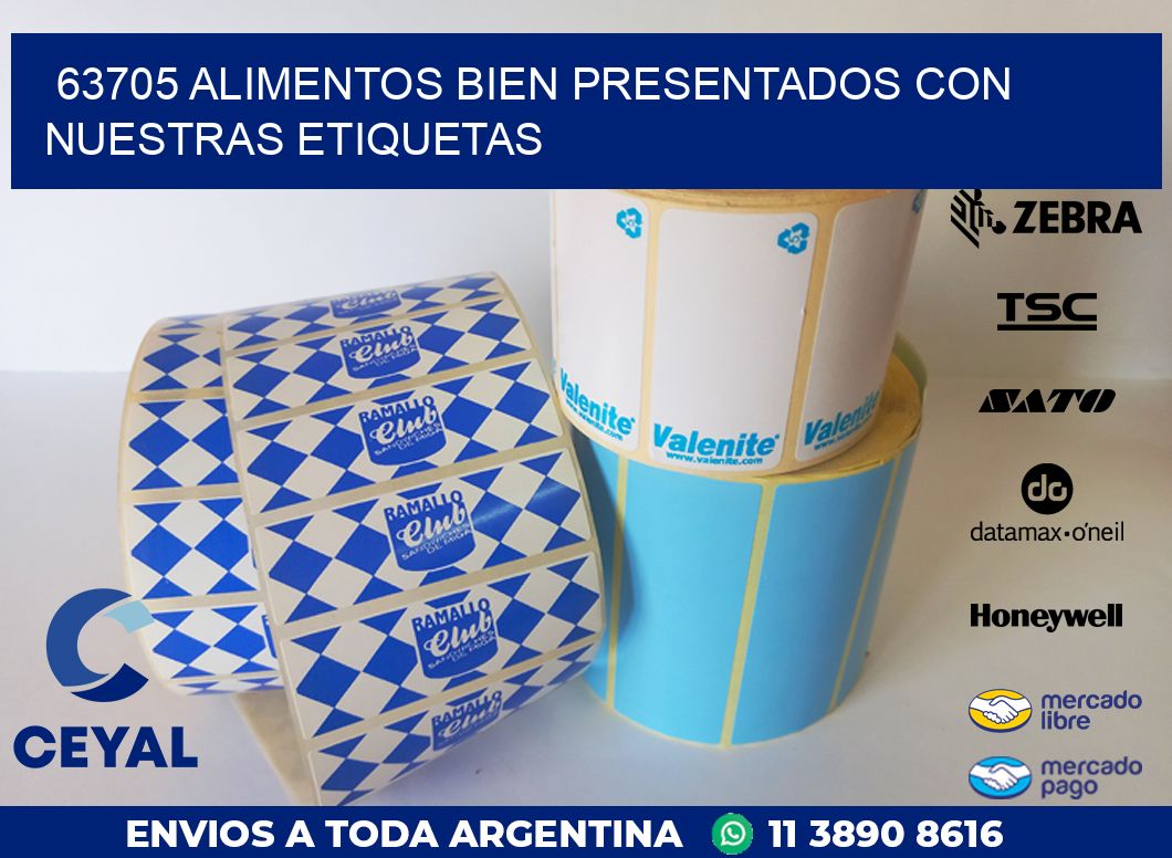 63705 ALIMENTOS BIEN PRESENTADOS CON NUESTRAS ETIQUETAS