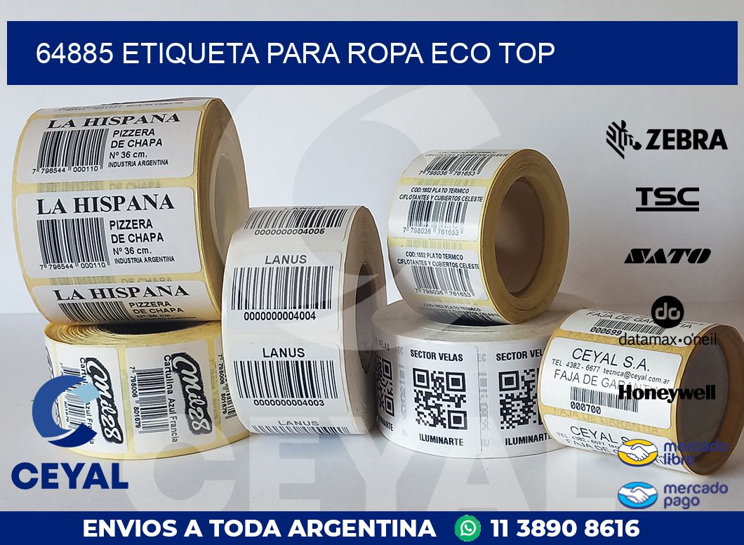 64885 ETIQUETA PARA ROPA ECO TOP