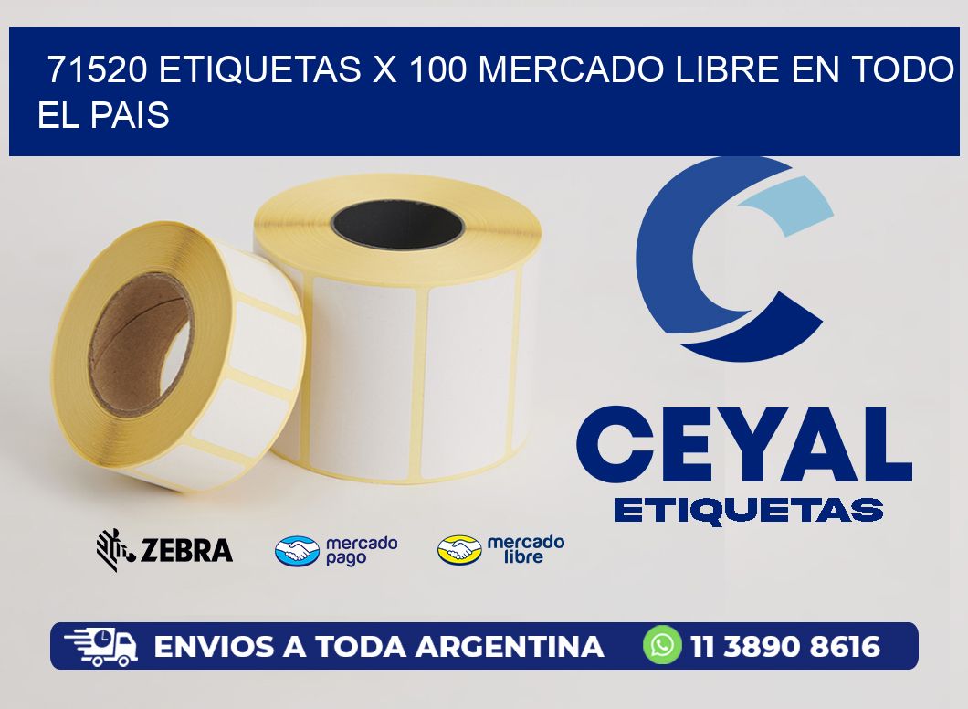 71520 ETIQUETAS X 100 MERCADO LIBRE EN TODO EL PAIS