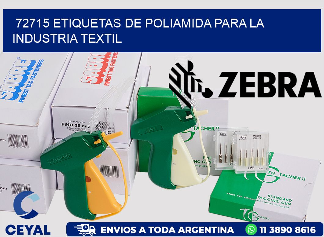 72715 ETIQUETAS DE POLIAMIDA PARA LA INDUSTRIA TEXTIL