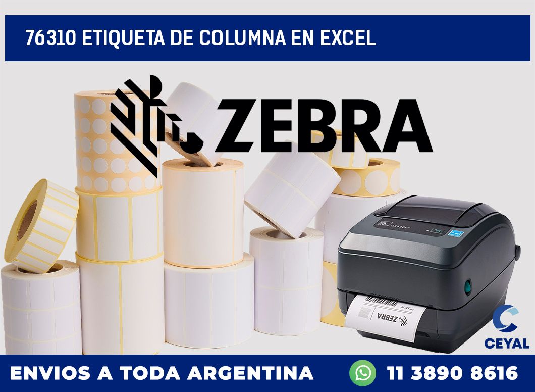 76310 Etiqueta de columna en Excel