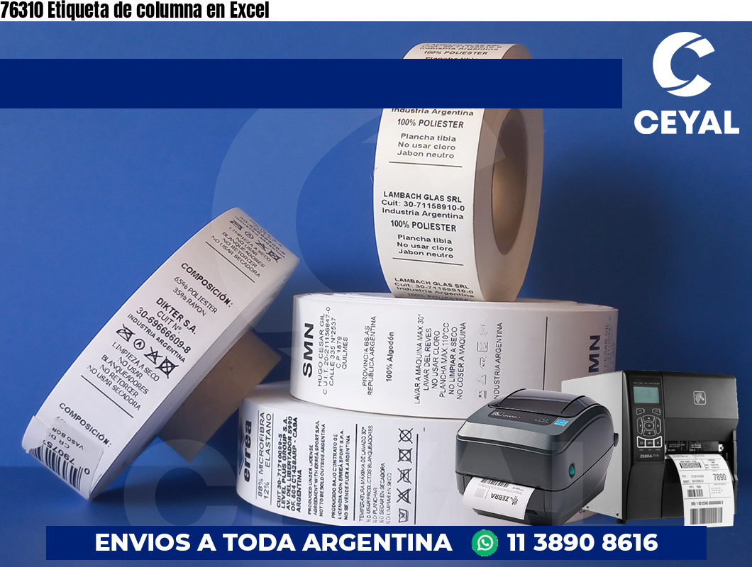76310 Etiqueta de columna en Excel