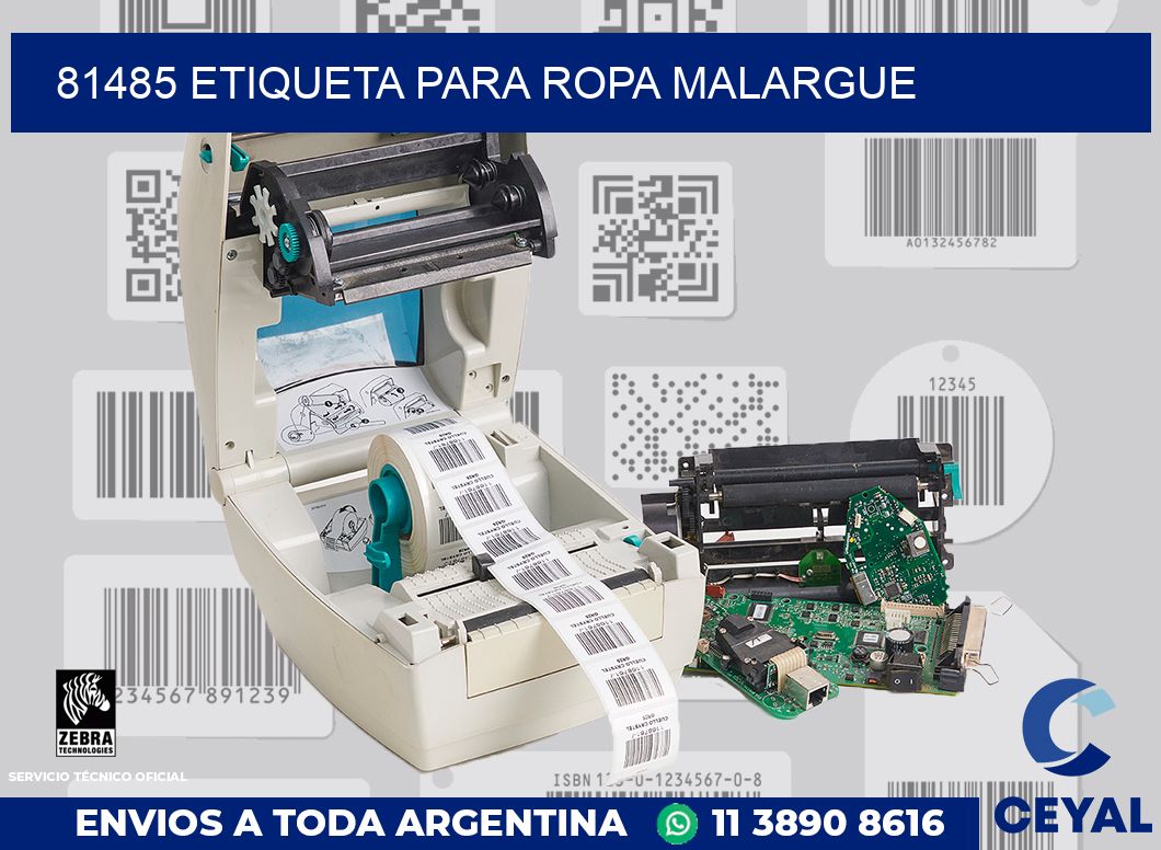 81485 ETIQUETA PARA ROPA MALARGUE