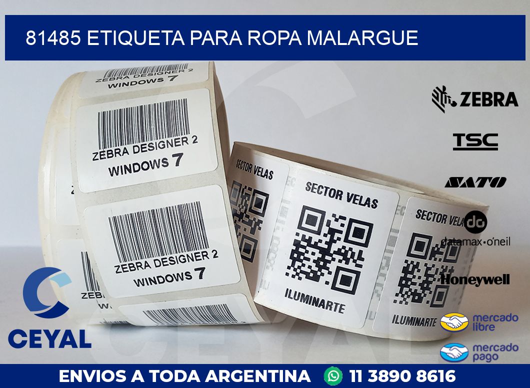 81485 ETIQUETA PARA ROPA MALARGUE