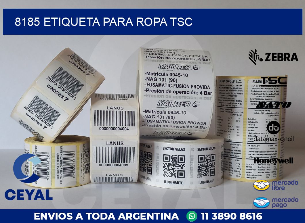 8185 ETIQUETA PARA ROPA TSC