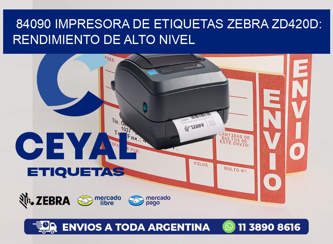 84090 Impresora de Etiquetas Zebra ZD420D: Rendimiento de Alto Nivel