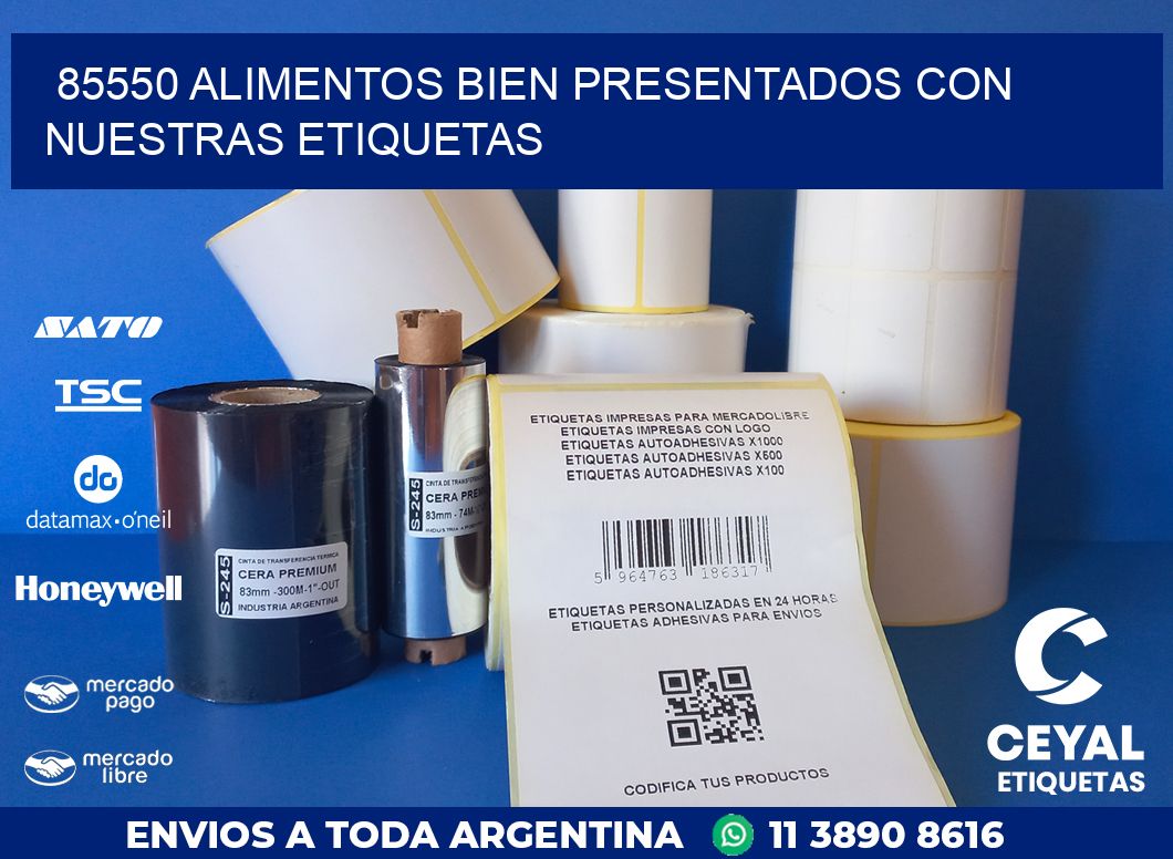 85550 ALIMENTOS BIEN PRESENTADOS CON NUESTRAS ETIQUETAS