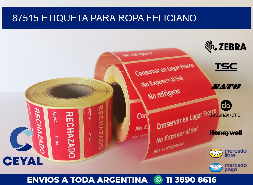 87515 ETIQUETA PARA ROPA FELICIANO
