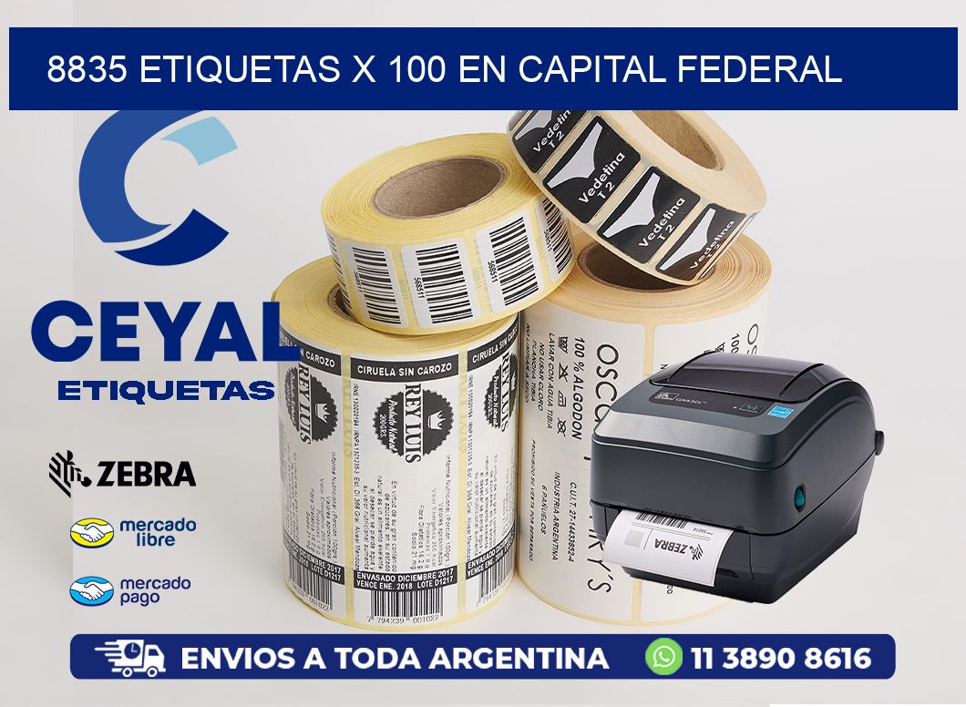 8835 ETIQUETAS X 100 EN CAPITAL FEDERAL