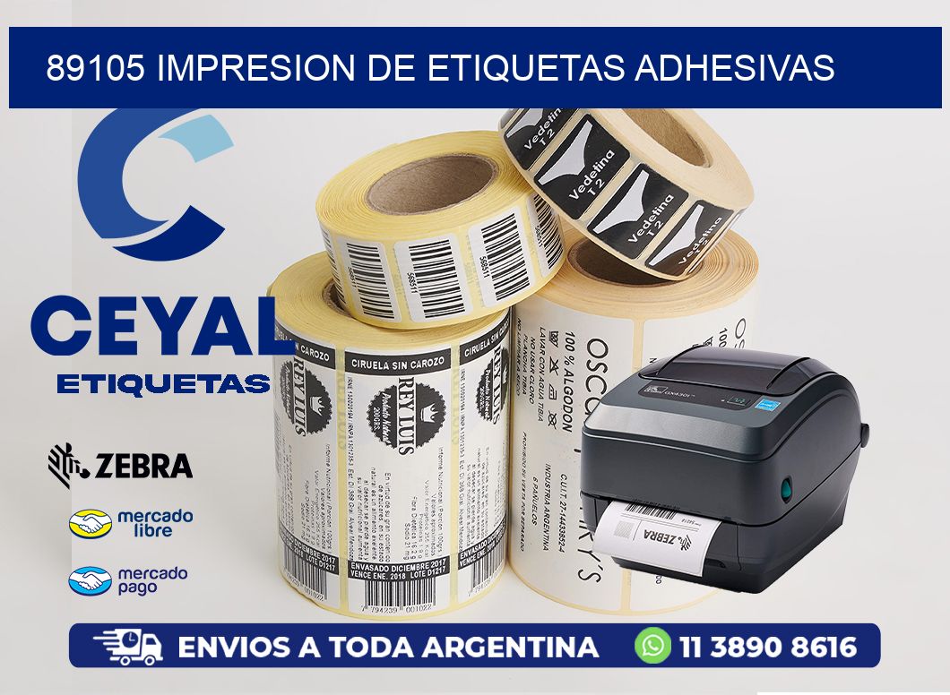 89105 IMPRESION DE ETIQUETAS ADHESIVAS