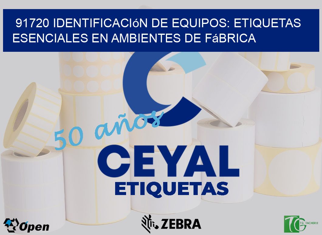 91720 Identificación de Equipos: Etiquetas Esenciales en Ambientes de Fábrica