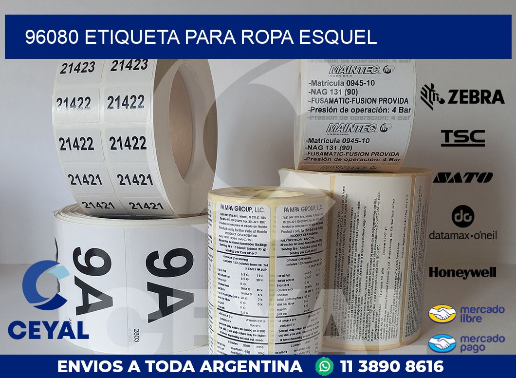 96080 ETIQUETA PARA ROPA ESQUEL