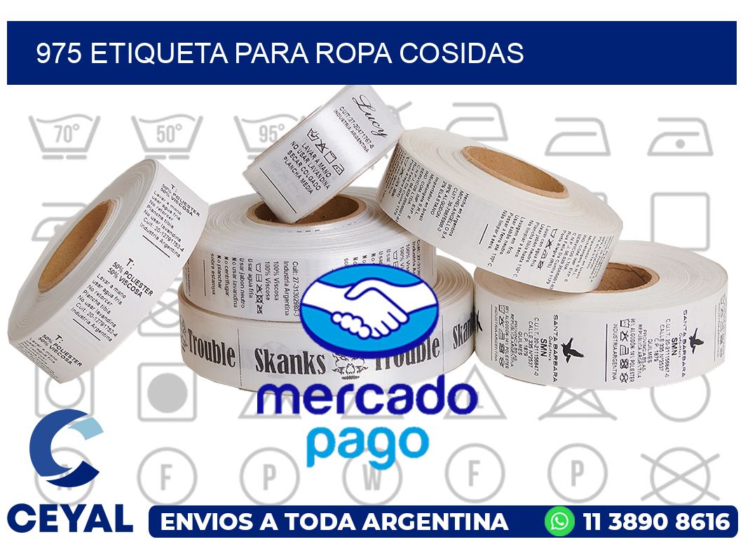 975 ETIQUETA PARA ROPA COSIDAS