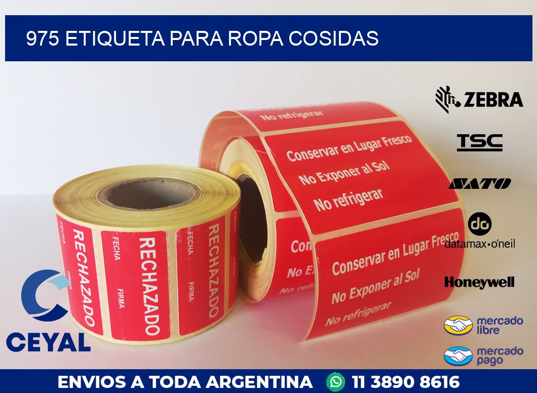 975 ETIQUETA PARA ROPA COSIDAS