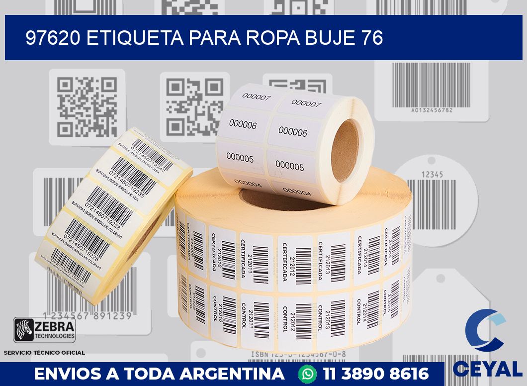 97620 ETIQUETA PARA ROPA BUJE 76