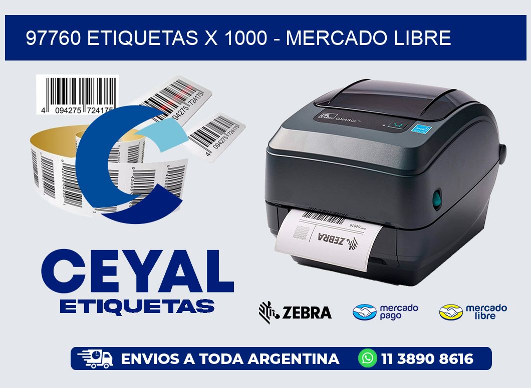 97760 ETIQUETAS X 1000 - MERCADO LIBRE