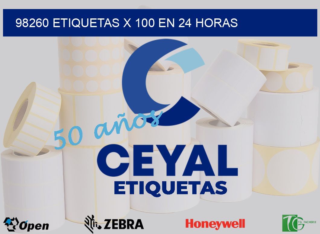 98260 ETIQUETAS X 100 EN 24 HORAS