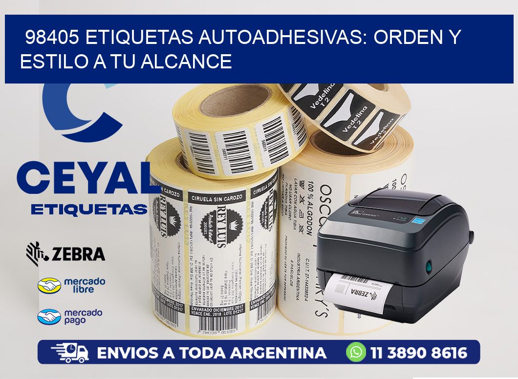 98405 Etiquetas Autoadhesivas: Orden y Estilo a tu Alcance