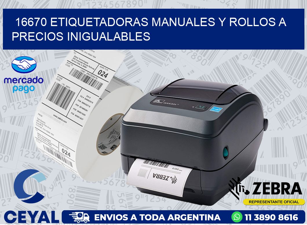 16670 ETIQUETADORAS MANUALES Y ROLLOS A PRECIOS INIGUALABLES