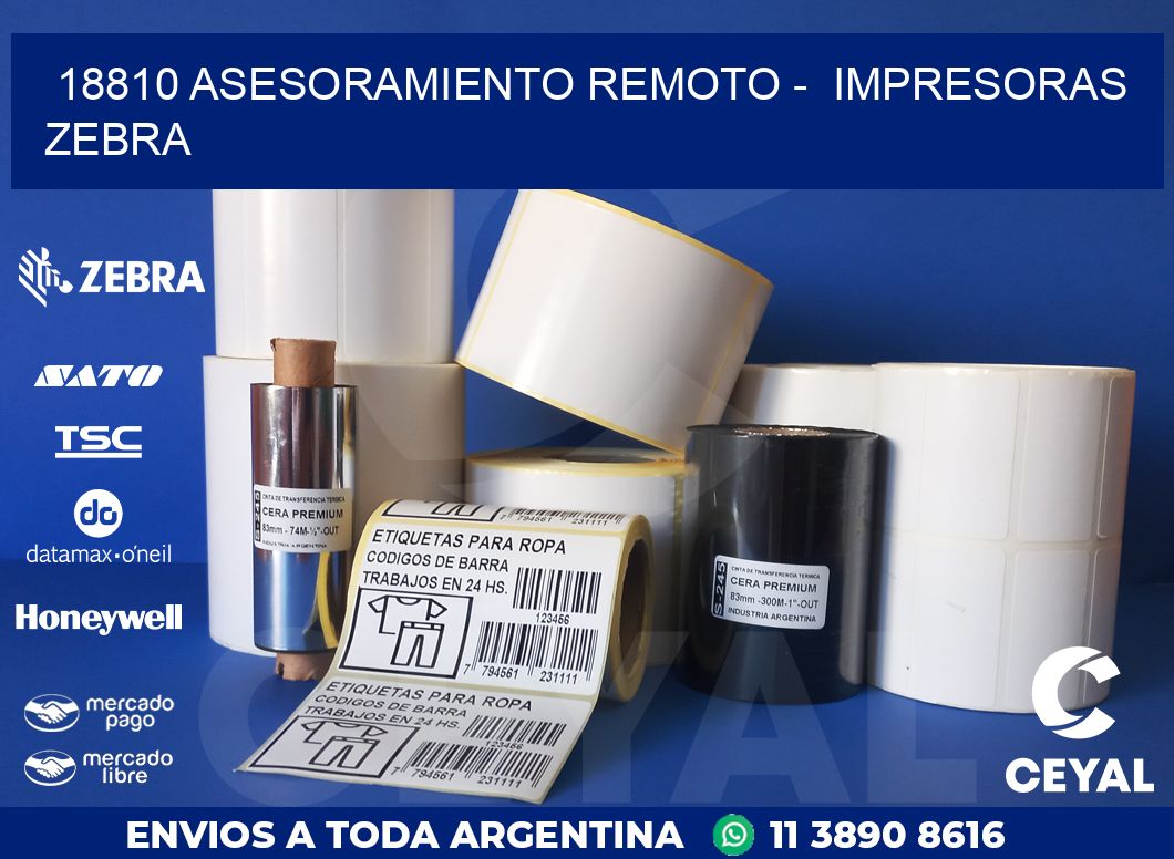 18810 ASESORAMIENTO REMOTO -  IMPRESORAS ZEBRA