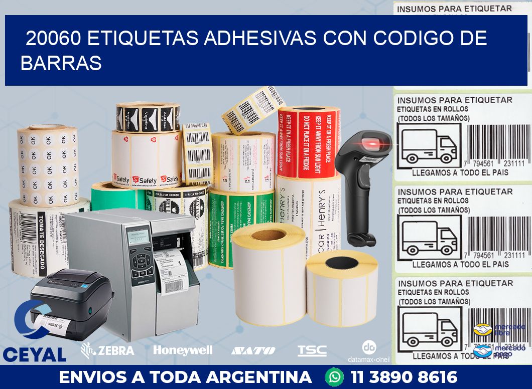 20060 ETIQUETAS ADHESIVAS CON CODIGO DE BARRAS