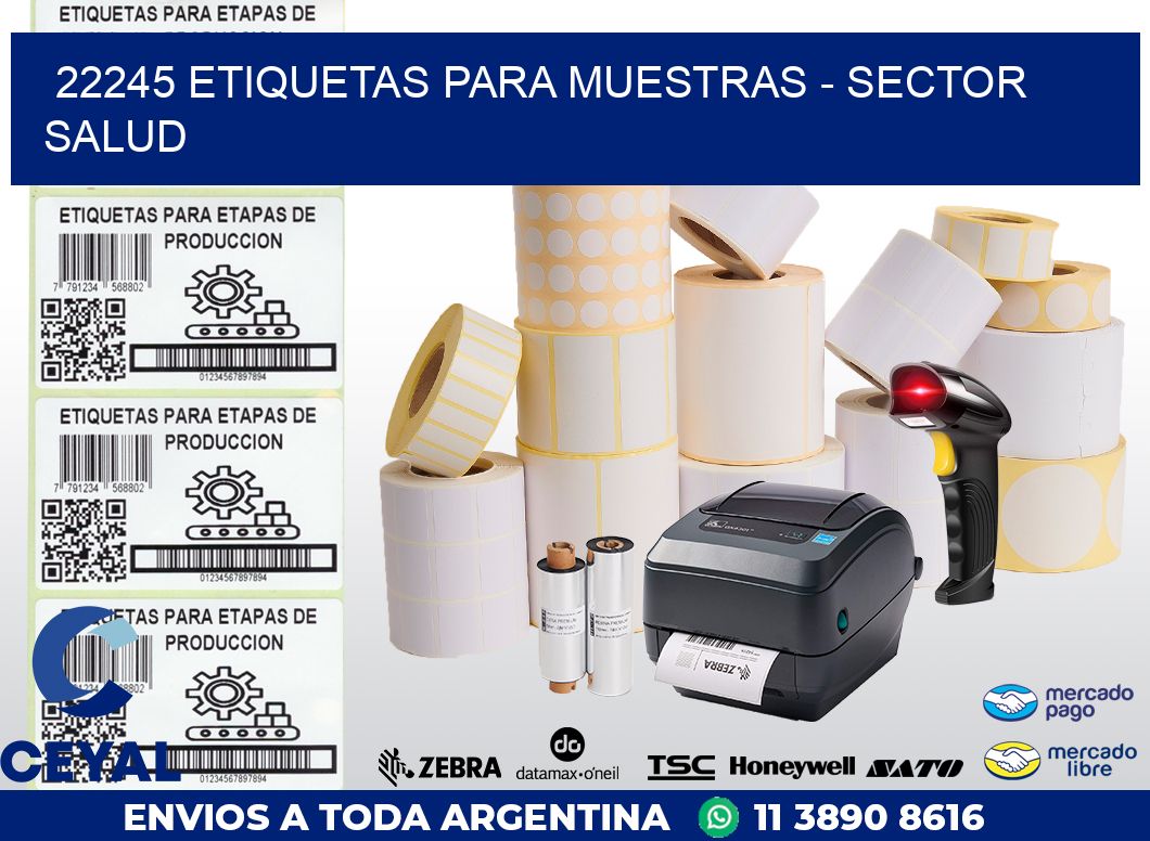 22245 ETIQUETAS PARA MUESTRAS – SECTOR SALUD