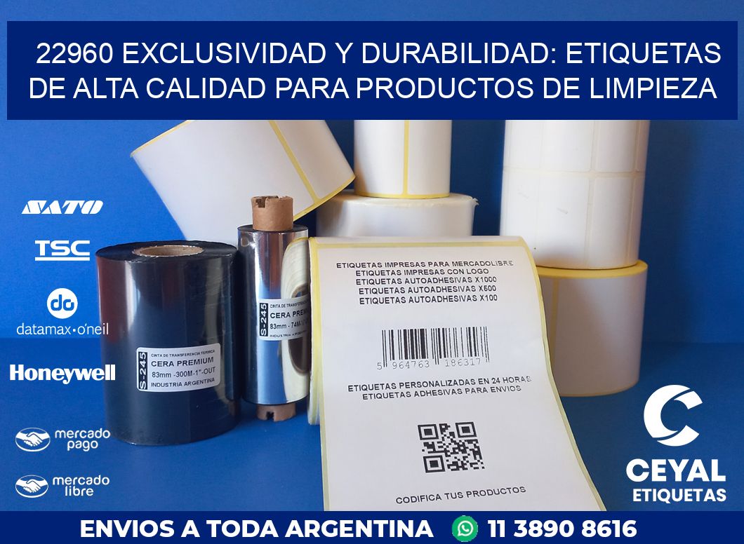 22960 EXCLUSIVIDAD Y DURABILIDAD: ETIQUETAS DE ALTA CALIDAD PARA PRODUCTOS DE LIMPIEZA