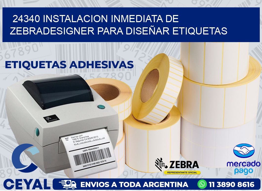 24340 INSTALACION INMEDIATA DE ZEBRADESIGNER PARA DISEÑAR ETIQUETAS