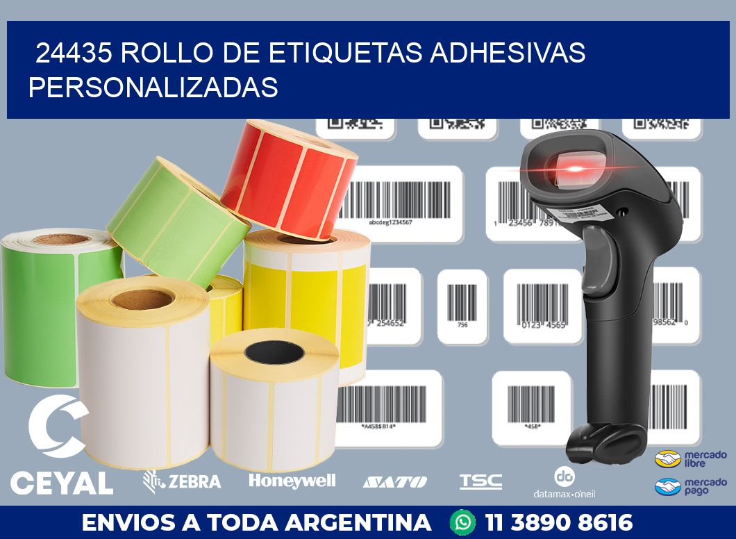 24435 ROLLO DE ETIQUETAS ADHESIVAS PERSONALIZADAS