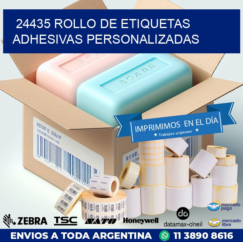 24435 ROLLO DE ETIQUETAS ADHESIVAS PERSONALIZADAS