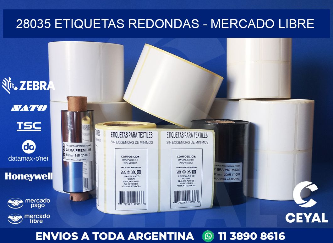 28035 ETIQUETAS REDONDAS – MERCADO LIBRE