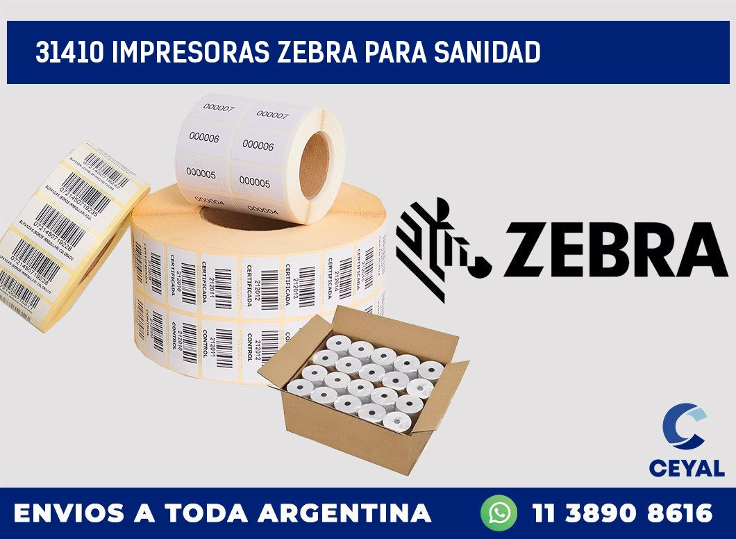 31410 IMPRESORAS ZEBRA PARA SANIDAD