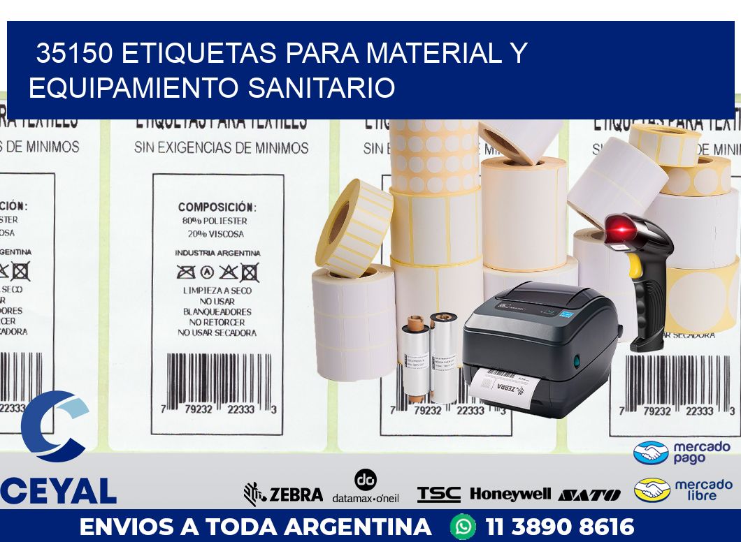 35150 ETIQUETAS PARA MATERIAL Y EQUIPAMIENTO SANITARIO