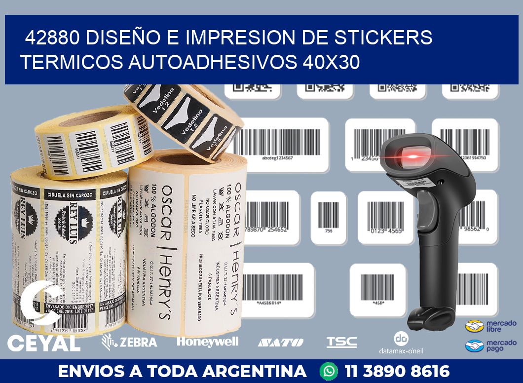 42880 DISEÑO E IMPRESION DE STICKERS TERMICOS AUTOADHESIVOS 40X30