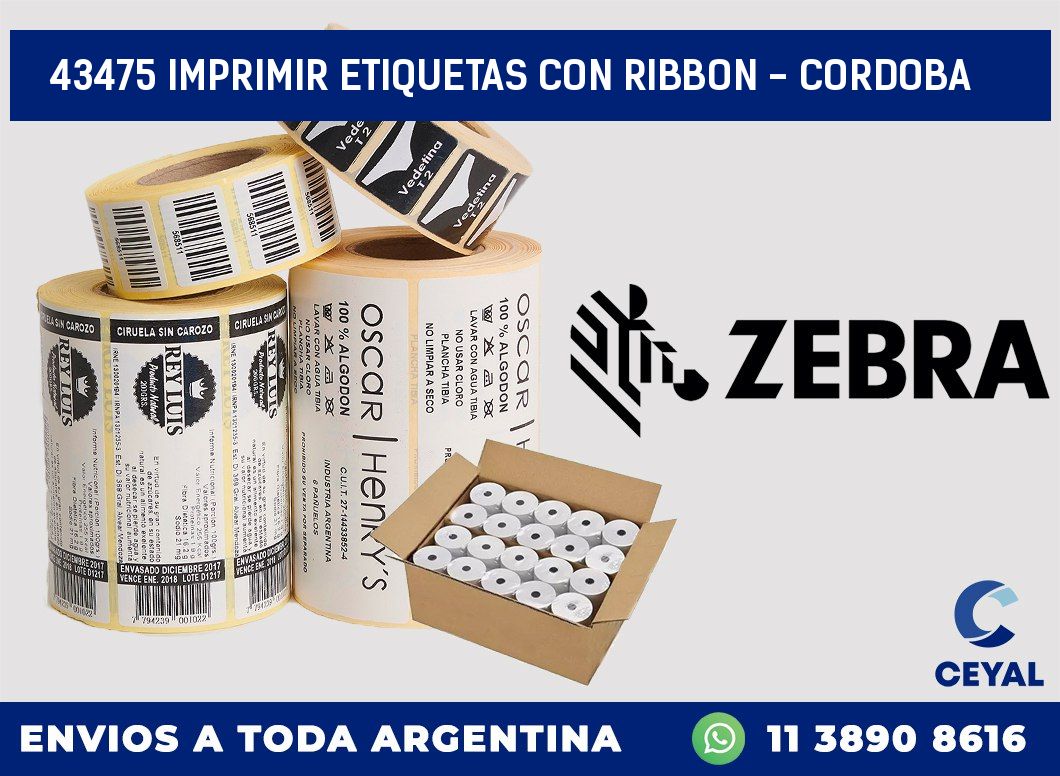 43475 IMPRIMIR ETIQUETAS CON RIBBON - CORDOBA