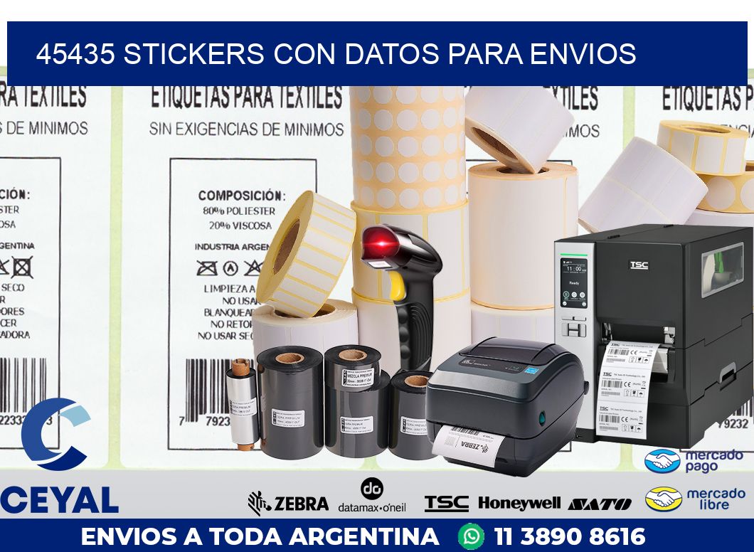 45435 STICKERS CON DATOS PARA ENVIOS