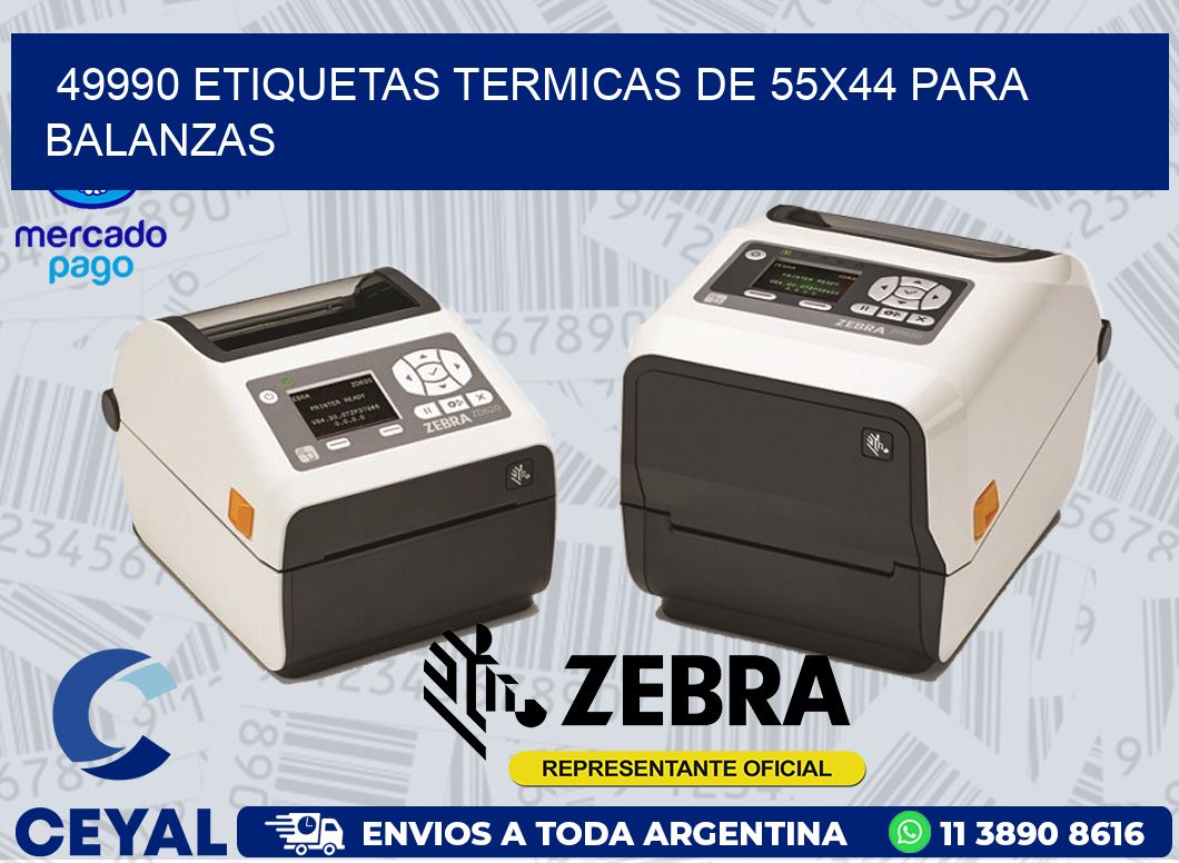 49990 ETIQUETAS TERMICAS DE 55X44 PARA BALANZAS