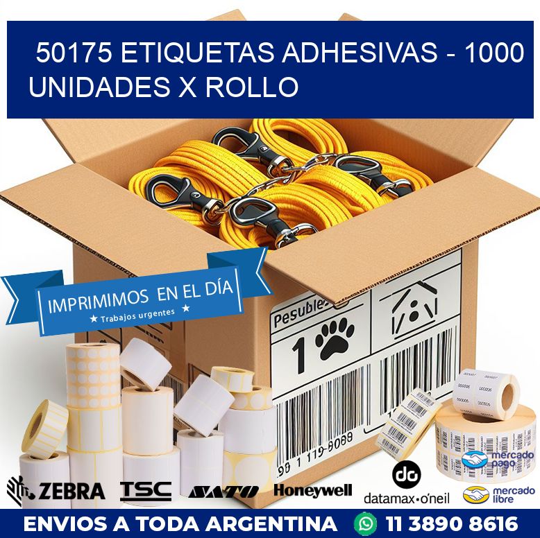 50175 ETIQUETAS ADHESIVAS – 1000 UNIDADES X ROLLO