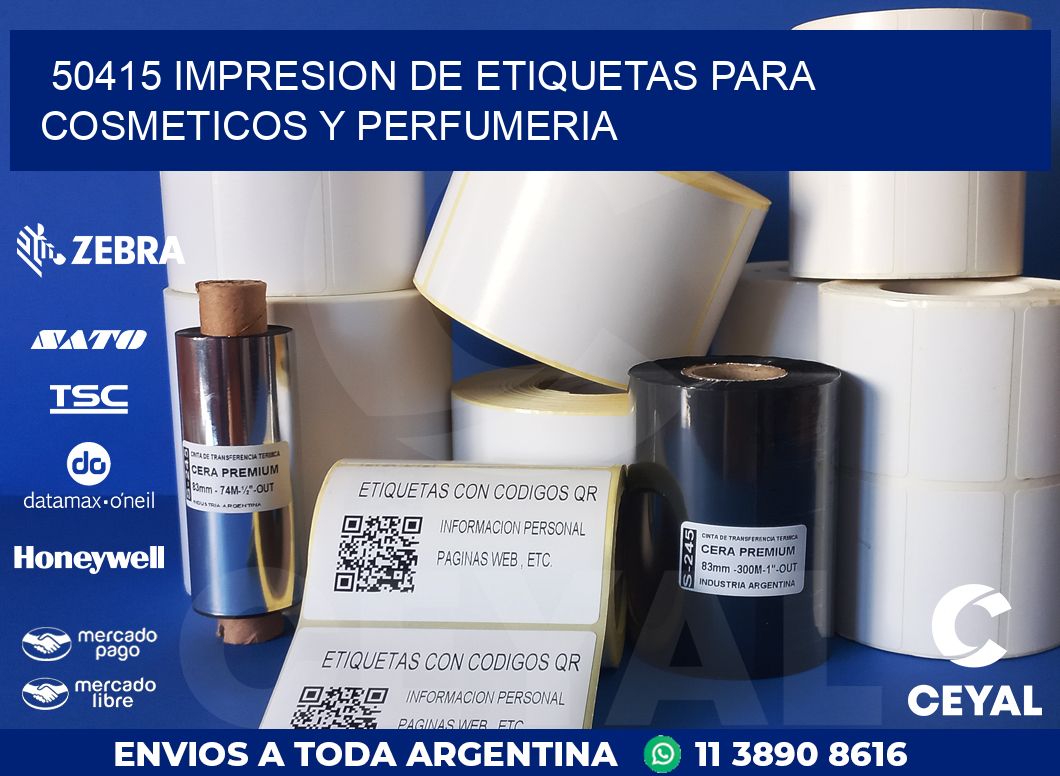 50415 IMPRESION DE ETIQUETAS PARA COSMETICOS Y PERFUMERIA