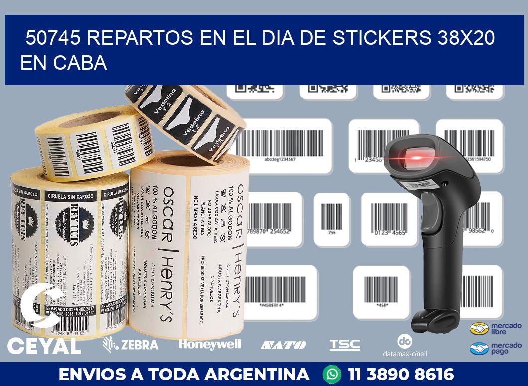 50745 REPARTOS EN EL DIA DE STICKERS 38X20 EN CABA
