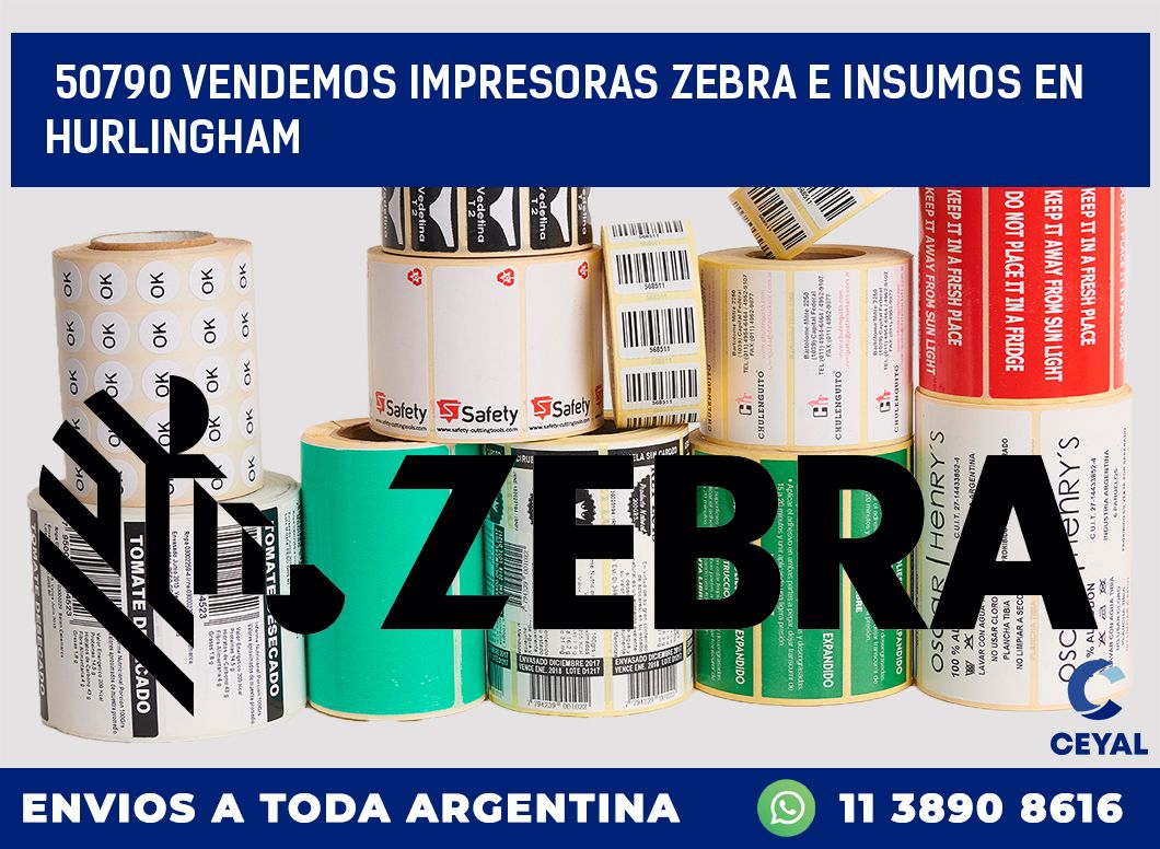 50790 VENDEMOS IMPRESORAS ZEBRA E INSUMOS EN HURLINGHAM