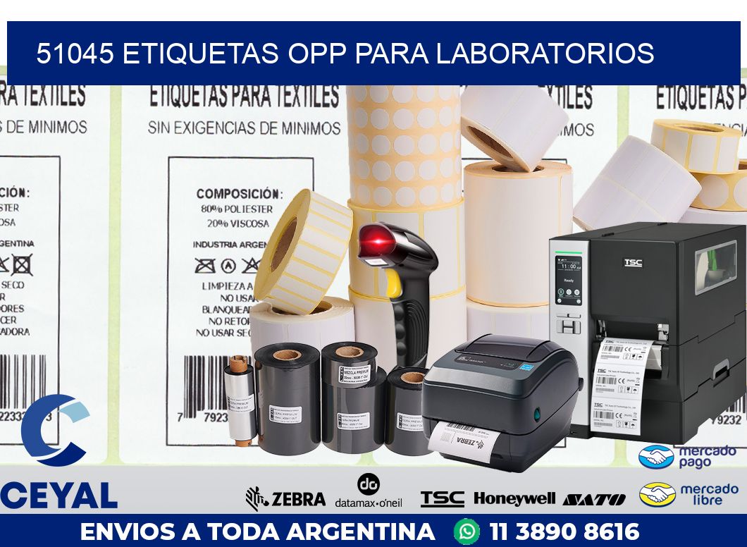 51045 ETIQUETAS OPP PARA LABORATORIOS