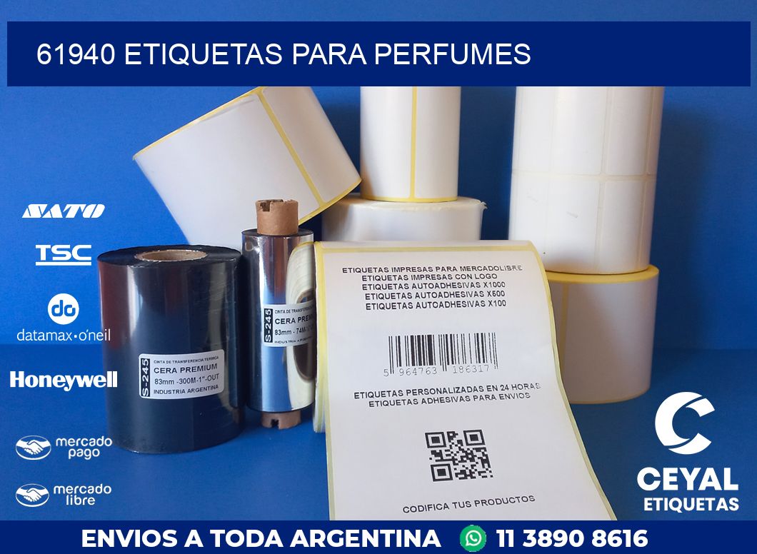 61940 ETIQUETAS PARA PERFUMES