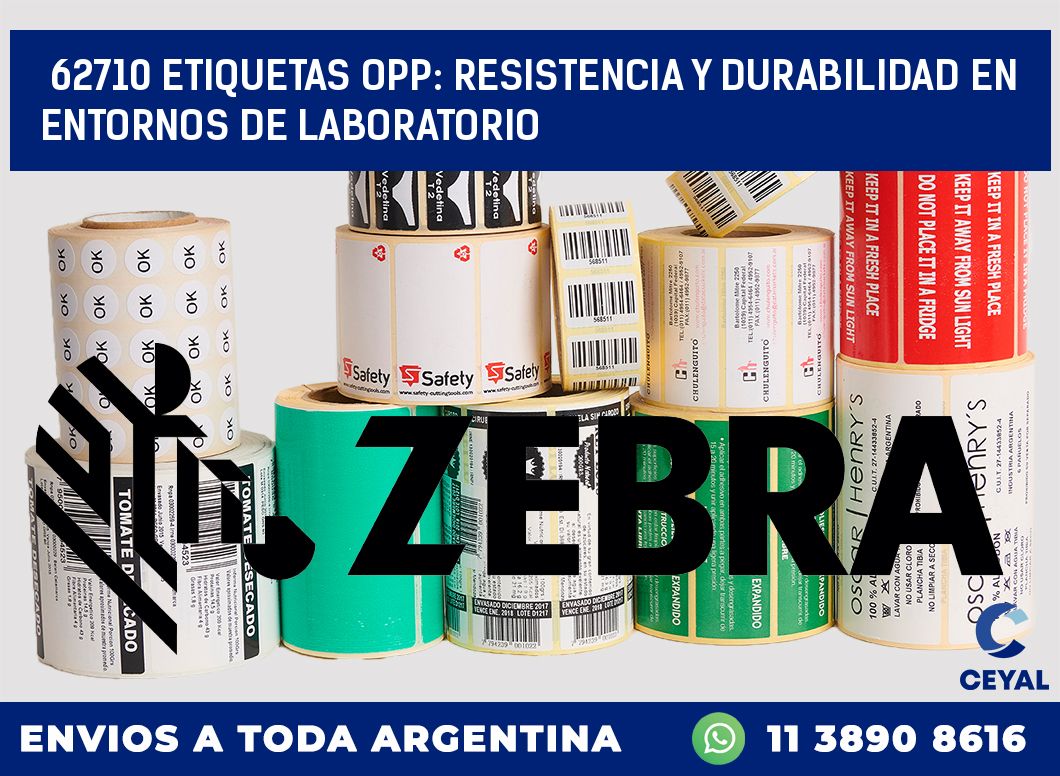 62710 ETIQUETAS OPP: RESISTENCIA Y DURABILIDAD EN ENTORNOS DE LABORATORIO