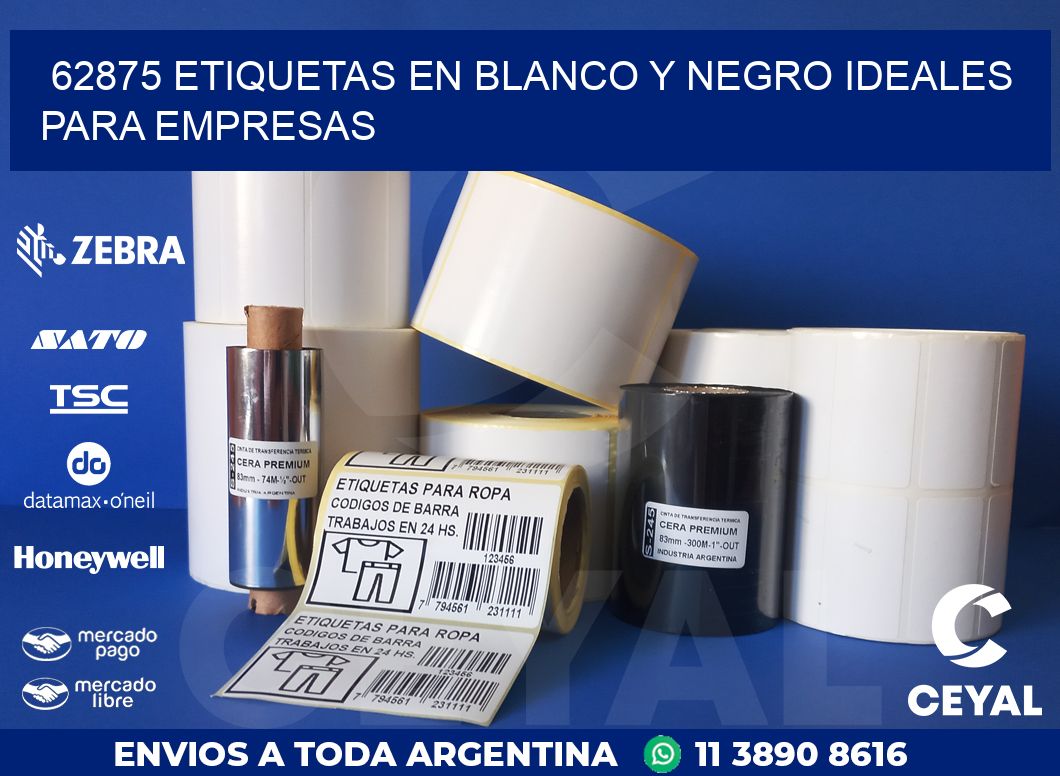 62875 ETIQUETAS EN BLANCO Y NEGRO IDEALES PARA EMPRESAS
