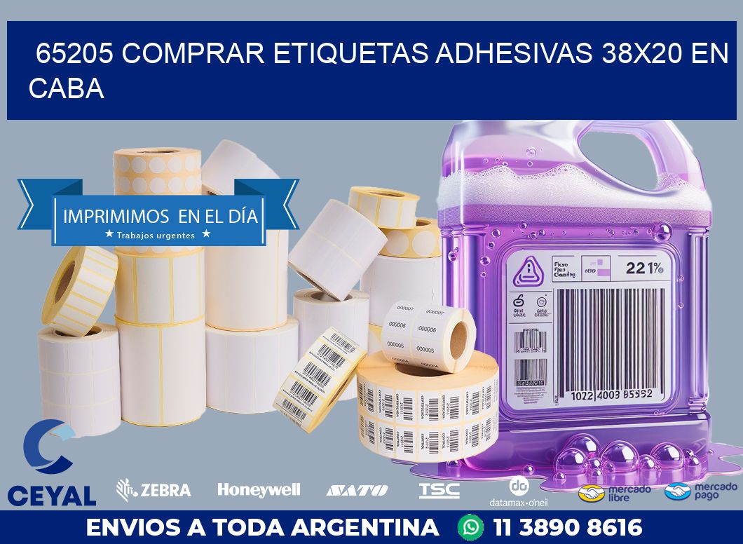 65205 COMPRAR ETIQUETAS ADHESIVAS 38X20 EN CABA