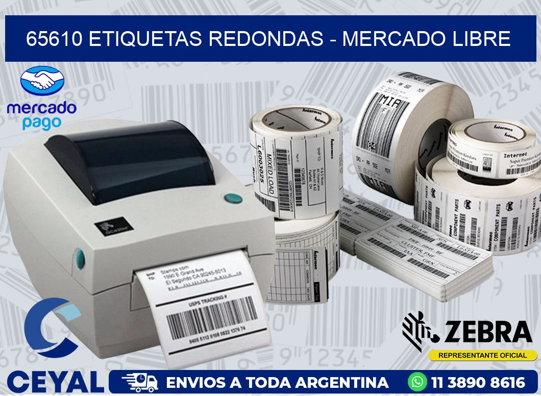 65610 ETIQUETAS REDONDAS - MERCADO LIBRE