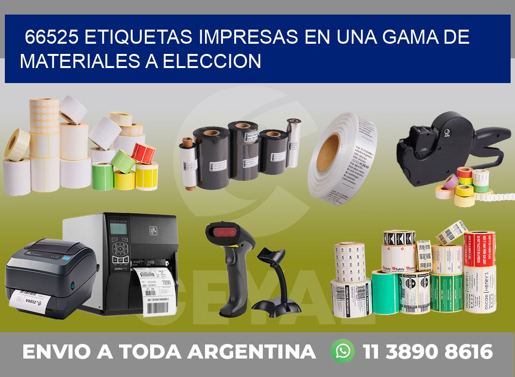 66525 ETIQUETAS IMPRESAS EN UNA GAMA DE MATERIALES A ELECCION